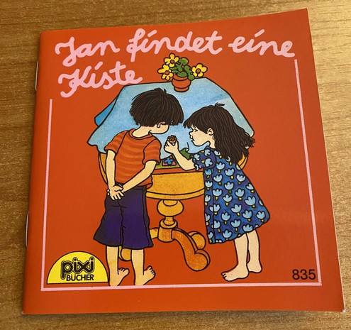 Cover von „Jan findet eine Kiste“, von Grete Janus Hertz, Illustration vom genialen Ilon Wikland. 